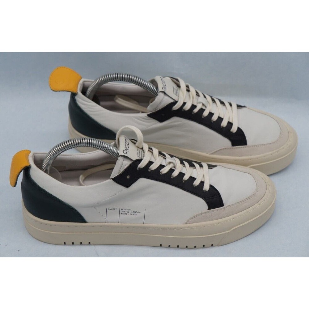 Oncept London Lux Fashion Sneaker Shoes Men US 8.5 White Cloud Calf Leather
